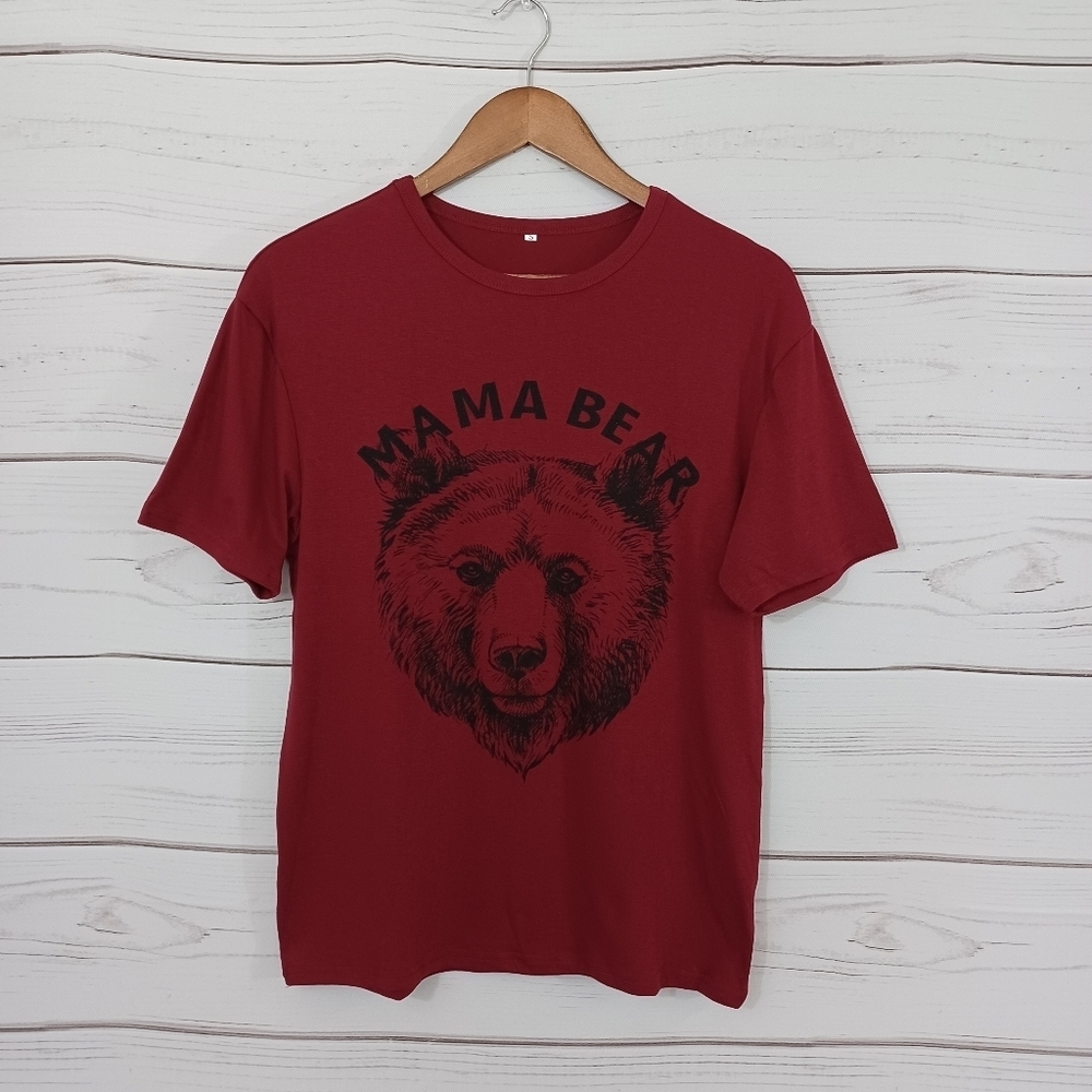 MAMABEAR Wine Red Casual T-shirt Top NWT Packaging Size Women's Small